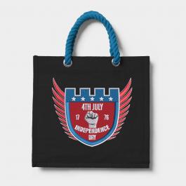 Embroidery Design: 4th July 1776 Independence Day Tote Bag Mock Up