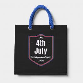 Embroidery Design: Forty July Independence Day Tote Bag Mock Up