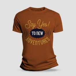 Say Yes To New Adventures T-Shirt Mockup Design