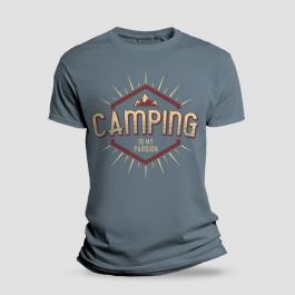 Mountain Camping Vector Design T-Shirt Mockup