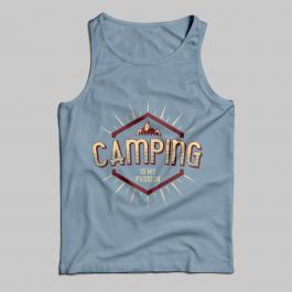 Mountain Camping Vector Design Vest Mockup