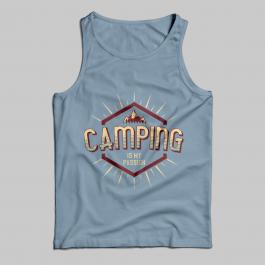 Mountain Camping Vector Design Vest Mockup
