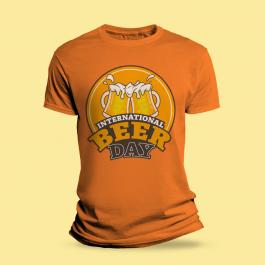 International Beer Day T-shirt Vector Design Mock Up