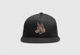 Embroidery Design: German Shepherd Face Cap Mock Up