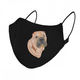 Embroidery Design: Shar Pei Dog Mask Mock Up