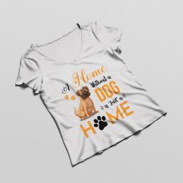 Vector Art Home Without A Dog T-shirt Mock Up