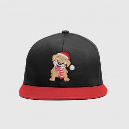 Cute Puppy Christmas Dog Cap mockup design