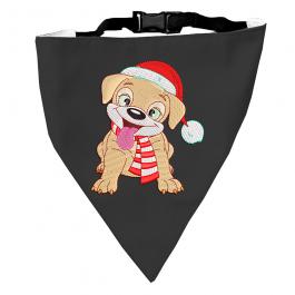 Cute Puppy Christmas Dog Scarf mockup design