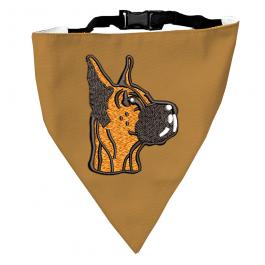 Embroidery Design: Doberman Dog Scarf Mock Up