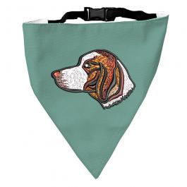 Embroidery Design: Beagle Dog Head Scarf Mock Up