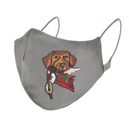 Embroidery Design Hunting Dog Mask Mock Up