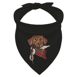 Embroidery Design Hunting Dog Scarf  Mock Up