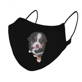 Embroidery Design Mischievous Dog Mask Mock Up