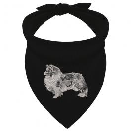 Embroidery Design Northern Inuit Dog Scarf Mock Up