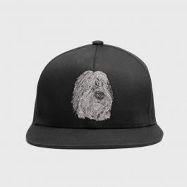 Embroidery Design Bergamasco Shepherd Face Cap Mock Up