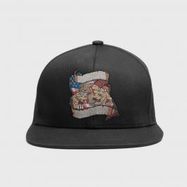 Embroidery Design Boss Bulldog Flag Cap Mock Up