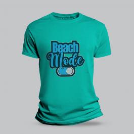 Beach Mode On Vector Art Design T-Shirt Mockup Design