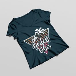 Beach Vibes Vector Graphic Design T-Shirts Mockups