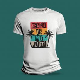 beach is my life vector graphics t-shirt design