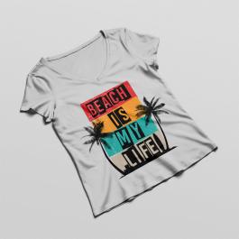 beach is my life vector graphics t-shirt design