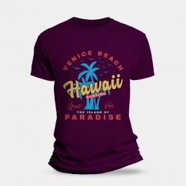 Hawaii Surfing Vector T-shirt Design Mock Up