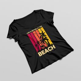 Life Is Better At The Beach Vector Graphics T-shirt Design Mock Up