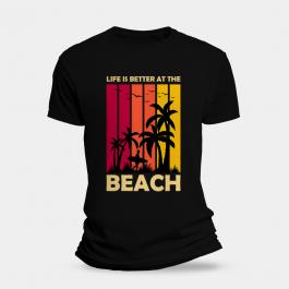 Life Is Better At The Beach Vector Graphics T-shirt Design Mock Up