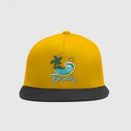 Beach Waves Embroidery Design Cap Mockup