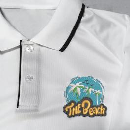 The Beach Embroidery Design T-Shirt Mockup Design