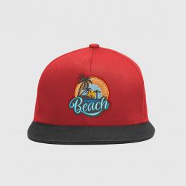 Morning Beach Embroidery Design Cap Mockup