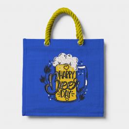 Beer Day Embroidery Design Totebag Mockup