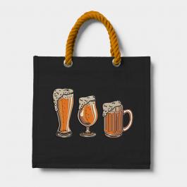 Beer Mugs Embroidery Design Totebag Mockups