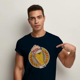 National Beer Lovers Day Embroidery Design t-shirt Mockup Design