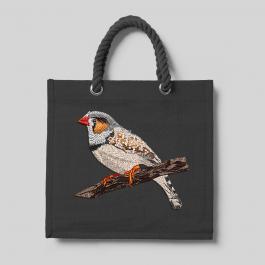 Beautiful Sparrow Tote Bag Embroidery Design