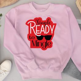 Single Ready To Mingle Vector T-shirt Design Mock Up