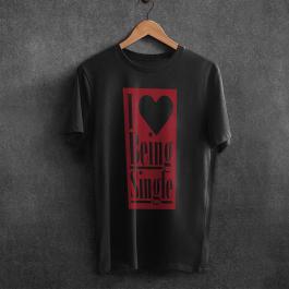 Being Single Vector T-shirt Design Mock Up