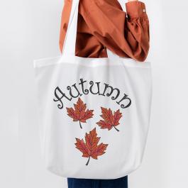 Autumn Falling leaves Bag Mockup Design - Cre8iveSkill