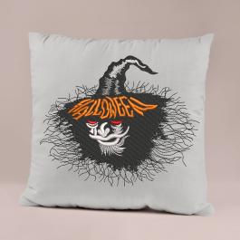 Scary Halloween Face Cushion cover mockup design
