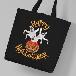 Halloween Boo Ghosts Pumpkin Totebag mockup design