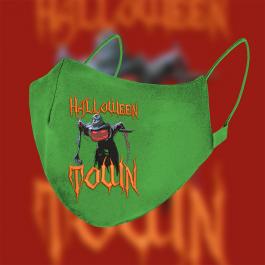 Halloween Town Creepy Ghost Mask mockup Design