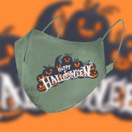Scary Pumpkins Mask Embroidery Design Mock Up
