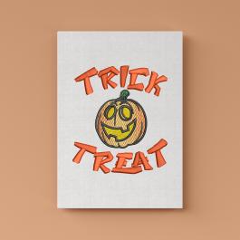 Trick Or Treat Cute Pumpkin Wall Frame Design