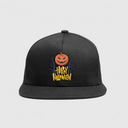 Happy Halloween Pumpkin Embroidery design Cap Mock Up
