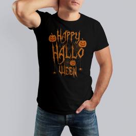Pumpkin Happy Halloween Vector Graphic Design T-Shirt Mockup