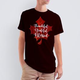 Thankful Grateful Blessed Vector Graphic Design T-shirt Mockup Design