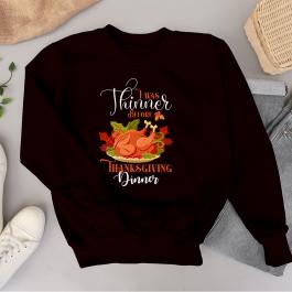 I Was Thinner Befre Thanksgiving Dinner t-shirt mockup design