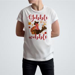 Gobble Till You Wobble Vector Graphic T-shirt mockup Design