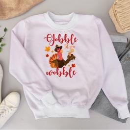 Gobble Till You Wobble Vector Art Design T-Shirt Mockup Design