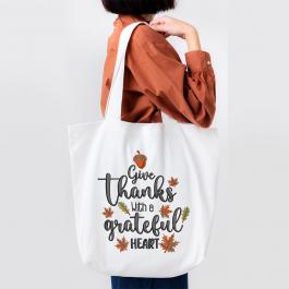 Give Thanks With A Grateful Heart Bag Mockup Design
