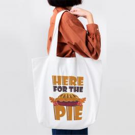 Thanksgiving Pie Embroidery Design For Tote Bag Mockup